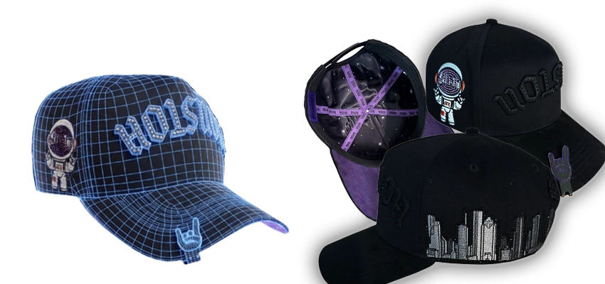 3D and embroidered hat design variations