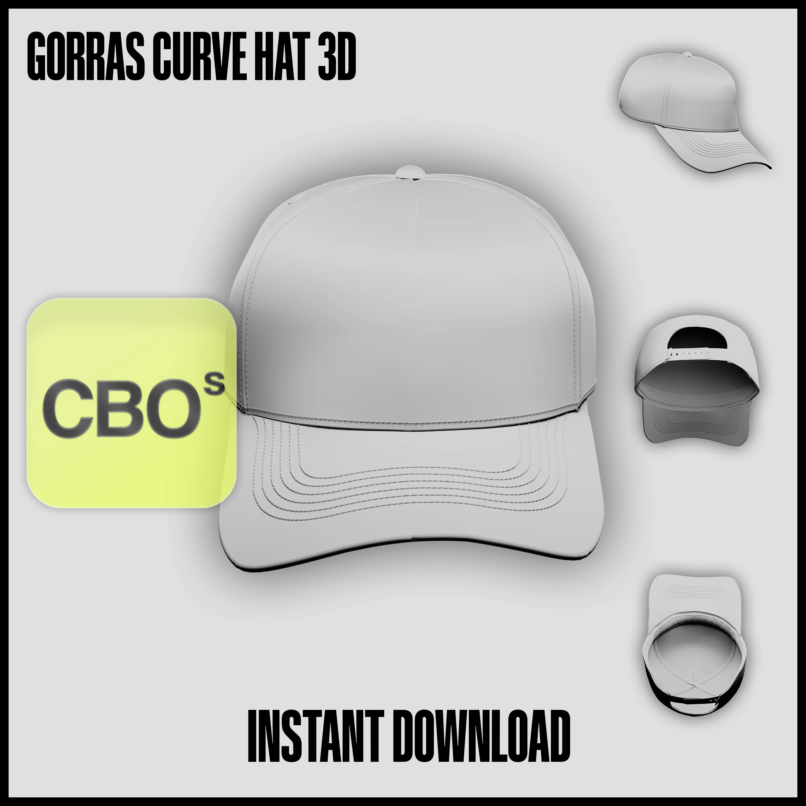 Render HD de gorra CBOS para lanzamiento y preventa